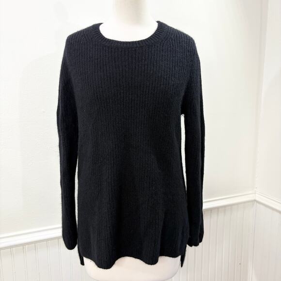 525 America Size M Sweater Emma Cashmere Ribbed Crewneck Shaker Stitch Old Money - Picture 1 of 13